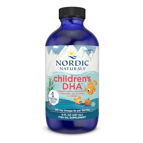 Nordic Naturals Children’s DHA, Orange - 8 oz for Kids - 530 mg Omega-3 with EPA & DHA - Brain Development & Function - Non-GMO - 96 Servings