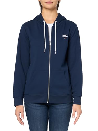 Tommy Hilfiger Women's Full Zip Logo Fleece Hoodie Sweatshirt