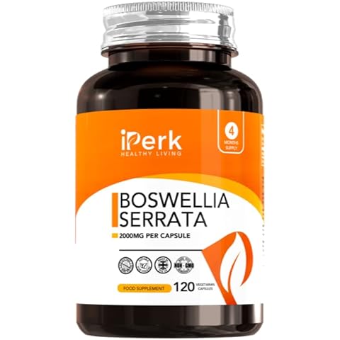 iperk Boswellia Serrata Capsules 2000mg | Boswellia 5:1 Extract | 120 Vegetarian Capsules | Manufactured in ISO Licenced Facilities | Non-GMO & Gluten Free Cover