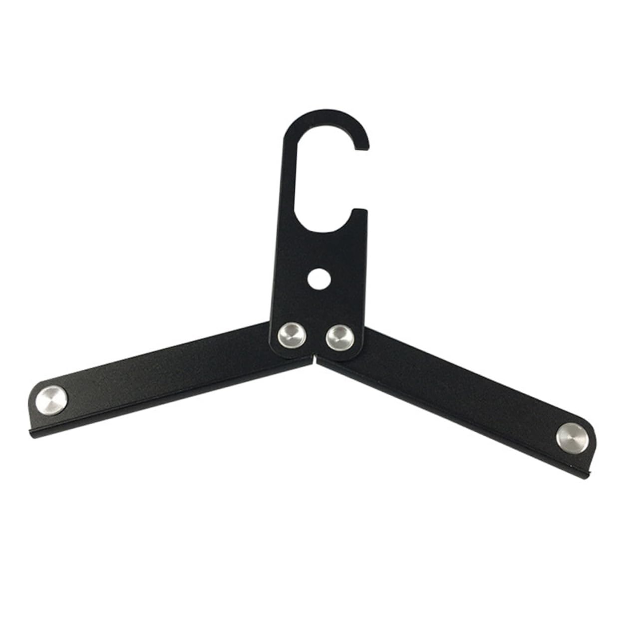 Multi Functional Portable Hanger Skid Metal Drying Rack for Home Travel Lightweight Clothes Organizer Black