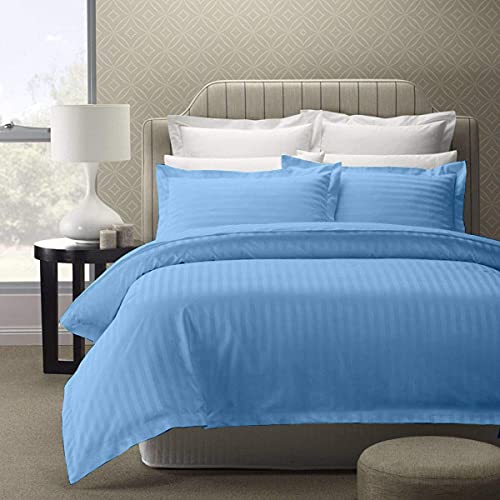 Image of Sofrito Micorfiber - Cotton Feel Duvet /Comforter Cover (Single - 61 inchx91 inch - Inches) with Solid Zipper Clousre - Sky Blue | Solid Zipper Closure & Four Corner Ties |