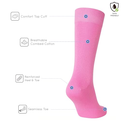 Image of Mysocks Crew Socks for Women Men Colorful Seamless Toe Soft Cotton Dress Socks
