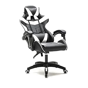 Gamestoel Cyclone tieners – bureaustoel – racing gaming stoel – wit zwart