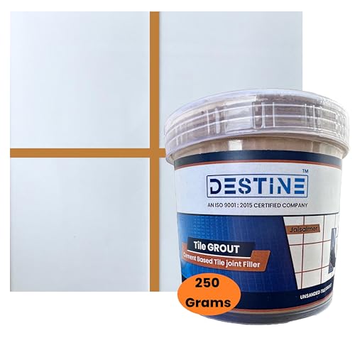 Image of DESTINE READY-TO-MIX inchTILE GROUT inch (16 COLOURS) (ALL PACKS: 100 Gm,250 Gm,400 Gm,800 Gm,1 Kg), Waterproof, Crack Filler, Cement Based Tile Gap Filler (250 Gm, Jaisalmer)