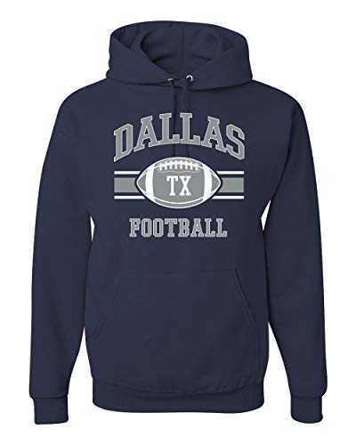 Wild Bobby City of DAL American Football Fantasy Fan Sports Unisex Graphic Hoodie Sweatshirt, Navy, Large