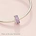 Pandora Jewelry Purple Pave Clip Cubic Zirconia Charm in Sterling Silver