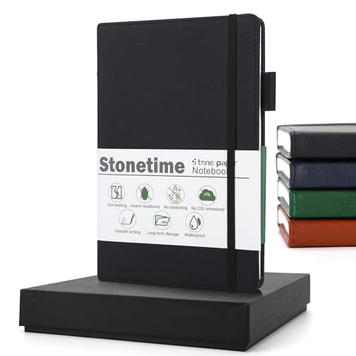 Stone Paper Notebook for Women Men, A5 Waterproof Notebook...