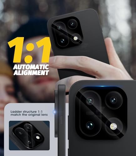 Image of Pack 1- Back Camera Glass Protector for OnePlus 15 5G [3D Premium] Camera Glass Protector (Black)