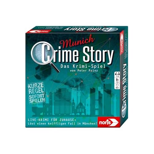 noris 606201890 Crime Story Munich-Das Detektiv Spiel-Storybasiertes Krimi-Kartenspiel zum Thema München, ab 12 Jahren