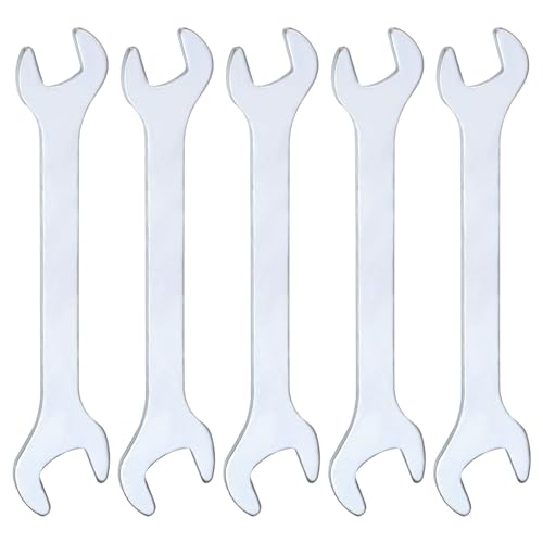sourcing map 5pcs Double Open End Thin Wrenches 8mm x 10mm Metric Super Thin Small Flat Head Wrench Galvanizing Open Ended Spanner for Automotive Repair Furniture Assembly