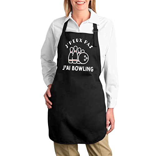 Tablier cuisine premium résistant sur le thème du bowling