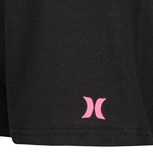 Pantalones cortos de punto Hurley casuales tipo pull on color negro multicolor 3