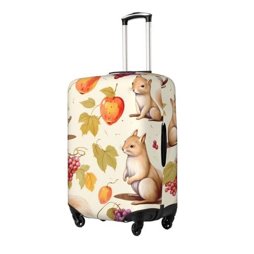 Squirrel Grape Berries Luggage covers for Suitcase Fall Maple Leaves Travel Luggage Cover Suitcase Protector Washable Suitcase Cover Anti Scratch Dirt Covers Fit 29-32 inch2