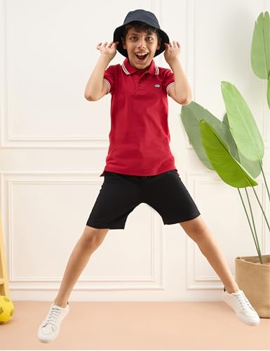 Image of Amazon Brand - Symbol Boys Cotton Rich Solid Polo Tshirt | Collar Tshirts | Half Sleeves | Plain-Regular Fit