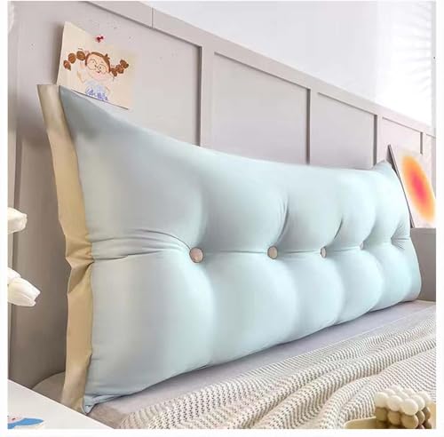 Image of Headboard Pillow Large Bed Pillow Sofa Pillows Double /Single Bed Bolster Long Backrest Pillow Couch Back Cushions Headboard Cushion Lumbar Support Pillow. (Light Blue, 150 inchx50 inch)