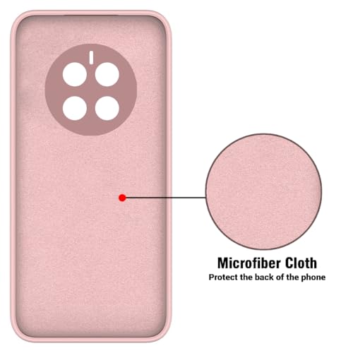 Image of LIRAMARK Silicone Case with Micro-Fibre Cloth On Inner Side for Realme Narzo 70 | Narzo 70 Pro 5G| Realme 12 Plus 5G| Realme P1 5G (Pink)