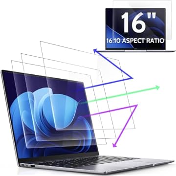 3 películas protetoras de tela com filtro de luz azul de 16 polegadas compatíveis com Lenovo HP, Dell, Acer, Asus Samsung, etc. Laptop-16:10, Aspect, filtro de brilho para monitor de computador de 16 polegadas, protetor UV, película de proteção para os olhos