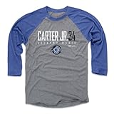 500 LEVEL Wendell Carter Jr. Orlando Magic Elite 3/4 Sleeve T-Shirt (Royal/Heather Gray, XXX-Large)
