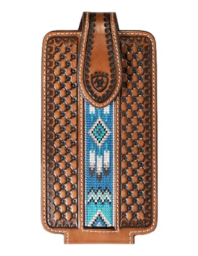 ARIAT Unisex Adult Southwestern Inlay Cellphone Case, Brown, One Size