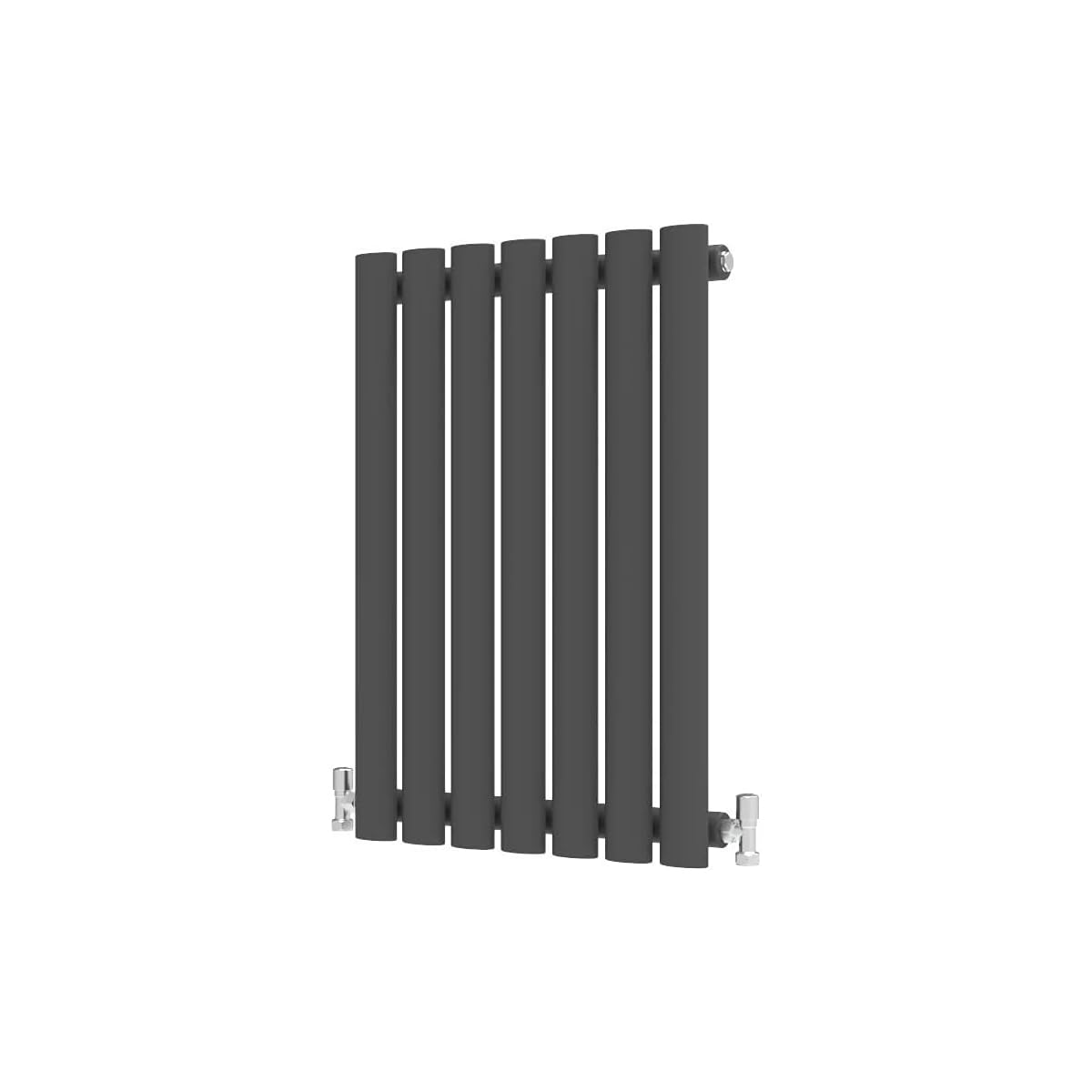 Radbliss Oval Column Horizontal Radiator 600x413mm Anthracite Single Central Heating Designer RAD