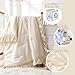 Wowelife 3 Pieces Crib Bedding Set for Girls, Tufted Jacquard Ruffle Fringe Boho Baby Bedding Set Newborn, Infant & Nursery with Comforter, Crib Fitted Sheet and Crib Skirt, Beige
