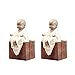 Dekoracyjna Bookend Żywica Mnich Rzeźba Bookend Zen Decor Książka kończy się na półkach Książka kończy się do przechowywania książek