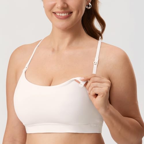 Image of MOMANDA Yoga Nursing Bras for Breastfeeding Fixed Y Back Soft Support Nursing Sports Maternity Bra