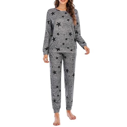 cfpqv Leisure Wear - Conjunto de 2 pantalones para mujer, conjunto de ropa de entrenamiento para mujer, gris oscuro, S