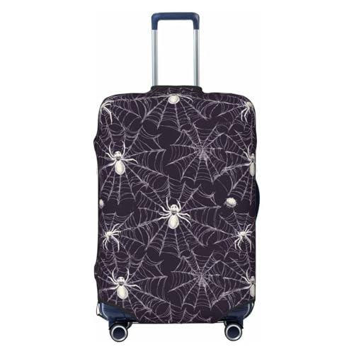 Luggage Cover - Cobweb White Print Travel Suitcase Covers For Luggage, High Elasticity Suit Case Cover Protector Fits 18-32 Inch