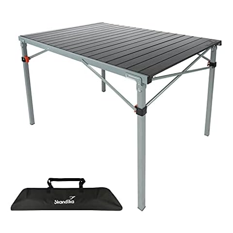 Skandika Aluminium Klapptisch Maikku | Alu Campingtisch für 6 Personen, 80 kg Traglast, 107 x 70 x 70 cm, wasserfest Cover