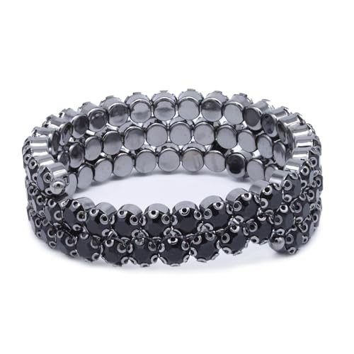 Spiral 5 Layer and 3 Layer Wrap Stack Stretch Bracelet for Women