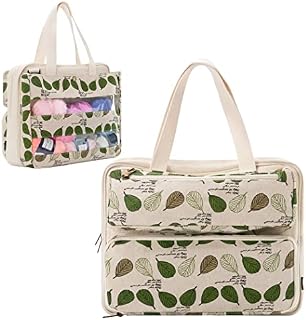 Knitting Tote Bag Yarn Storage Bag for Carrying Projects, Knitting Needles, Crochet Hooks and Other Accessories