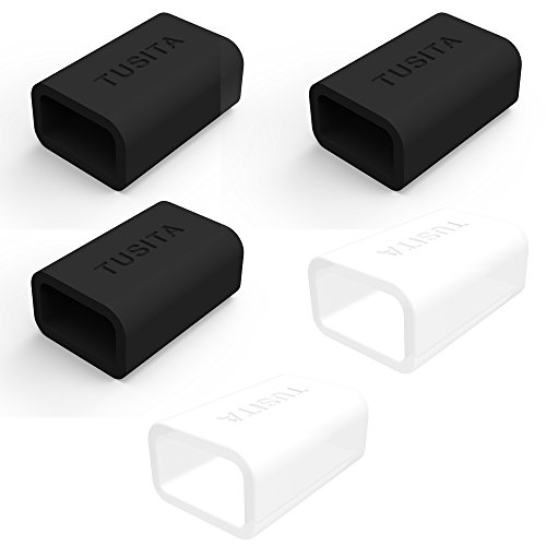 [5-Pack] TUSITA Fitbit Flex 2 Fastener Ring, Replacement Silicone Secure Clasps Accessories for Fitbit Flex 2 Wristband Loop Keeper(Fix The Tracker Fall Off Problem)