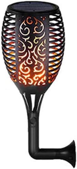 JADEER Solar Tiki Torches with Flickering Flame, Solar Lights Outdoor Decorative, Landscape Romantic Festive Waterproof Mini Torch Light for Garden Yard Patio Pathway-Dusk to Dawn Auto On/Off