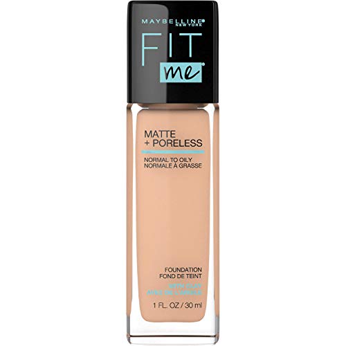 Maybelline Fit Me Matte + Poreless Liquid Foundation Makeup, Buff Beige, 1 fl. oz. Oil-Free Foundation