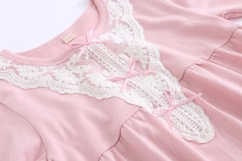 BANGSAUR Girls Cotton Dress, Lace Dress Girl Sleeping Gown 3-15 Years2