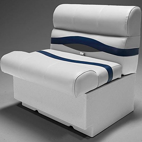DeckMate Premium 28" Pontoon Boat Seats (Gray/Blue/Charcoal)