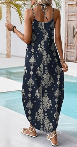 Image of WIHOLL Summer Dresses for Women 2026 Maxi Dress Boho Halter Dress Sundresses Beach Vacation Clothes Travel Outfits