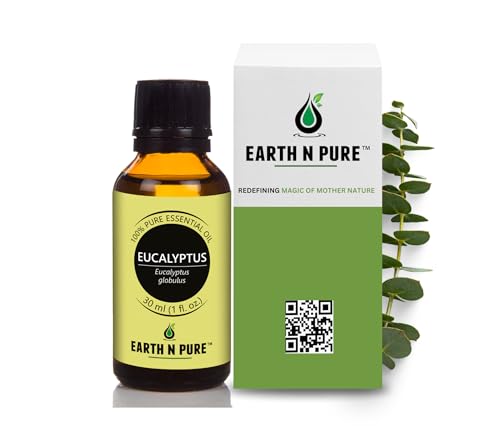 Image of Earth N Pure Eucalyptus Essential Oil (Nilgiri Oil) Undiluted, Natural, Therapeutic Grade 30 ml