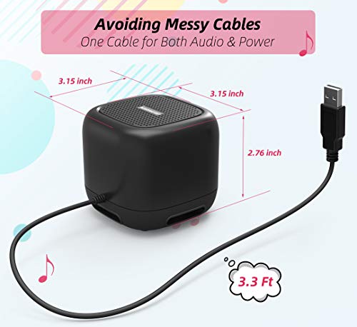 [Upgraded] USB Computer Speaker, PC Speakers for Desktop Computer, Small Laptop Speaker with Hi-Quality Sound, Loud Volume and Rich Bass - Thumbnail 6