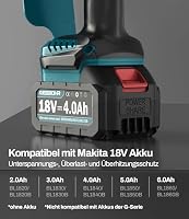 KIESBOHR 15cm Akku Astsäge CSE002, Kompatibel mit Makita 18V Akku, bürstenlose Mini Akku Kettensäge, Automatische Kettenschmierung (ohne Akku) – Ansicht 2