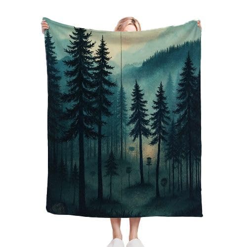 Manta para Sofá 240 x 260 Paisajes, Mullida Mantas para Cama 180 de Franela, Cálida Reversible Manta Polar de Microfibra para Cubre Colchas, 260x240 cm D13