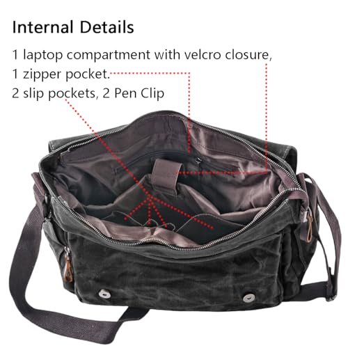Bolso Messenger Vintage para Laptop 15.6 Pulgadas miniatura 3