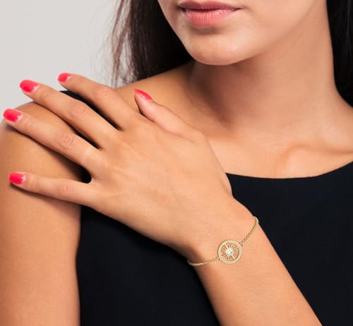 GAVU Sterling Silver Compass Bracelet, Adjustable Chain for Women - Anniversary & Birthday Gift2