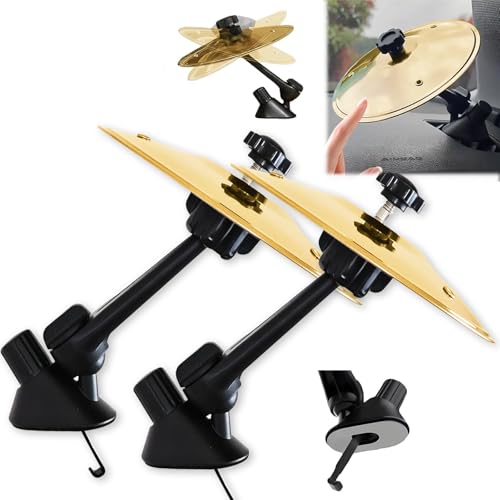 2 pcs Autounfall Cymbals, Auto Crash Becken, Auto-Trommel-Lüftungsschlitz, Mini-Trommel Crash-Clip, Car Cymbals Air Vent, Auto Schlagzeug Becken, Mini Schlagzeug Autofür, Alle Arten Von Fahrzeugen