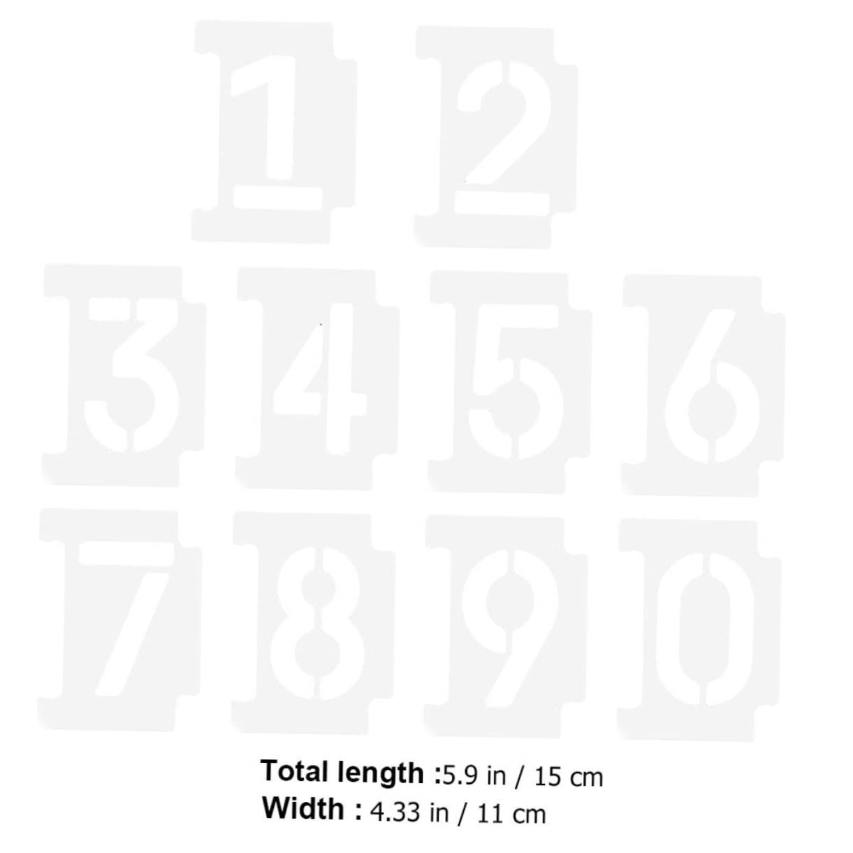 DOITOOL 6 Sets Adresse Malerei Schablonen Wiederverwendbare Bordstein Schablone Kit
