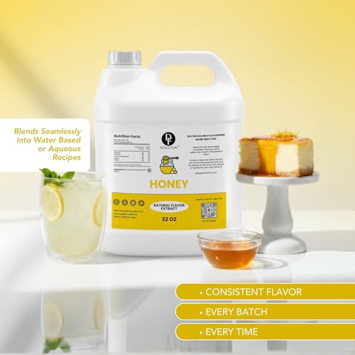 Image of Dolce Flav Natural Honey Flavoring Concentrate | Water Soluble | 32 Fl Oz