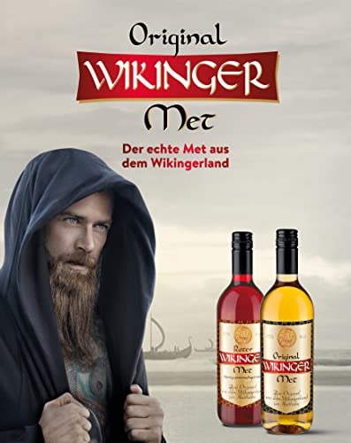 Original Wikinger Met + Roter Wikinger Met im Geschenkset | 2x0,75L inkl. 2 Becher | Honigwein aus der Region Haithabu… - Image 3