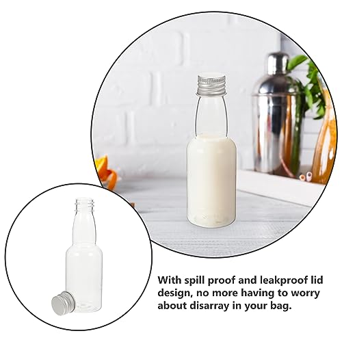 Petites bouteilles à jus 50ml en verre transparent avec bouchon aluminium x50 - 7