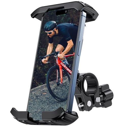 Miracase Handyhalterung Fahrrad, Handyhalter Fahrrad 2024 Upgraded, Universal 360° Handyhalterung Fahrrad Lenker, Motorrad Handyhalterung für iPhone 15/14 Pro Max/13/12 Pro/11/SE, Smartphone